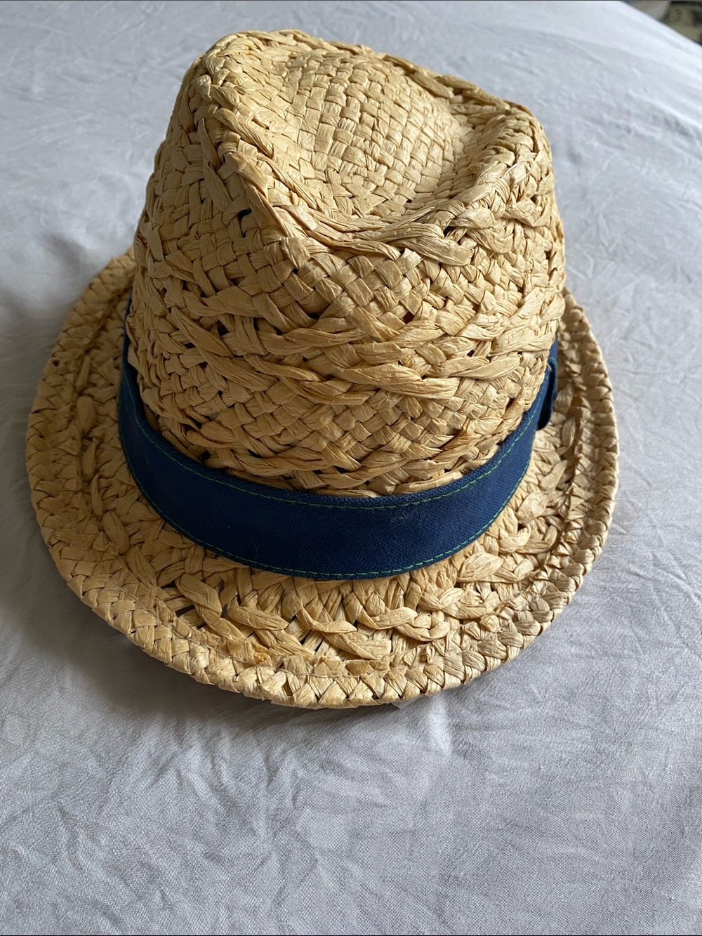Panama Jack Straw Fedora with Navy Band